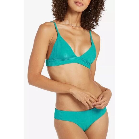 Volcom Simply Rib Triangle Bikini Top L NWT - Picture 3 of 6